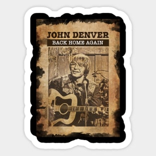 Vintage Old Paper 80s Style John Denver Sticker